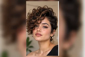 short curly haircuts for round faces