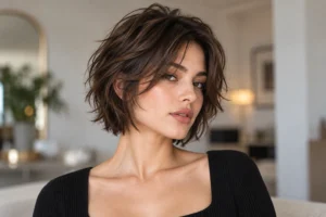 wolf cut short hair