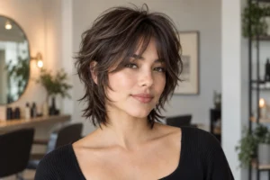 wolf cut short hair