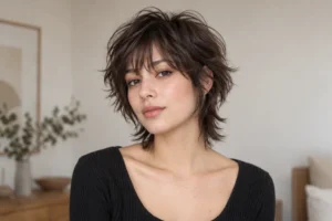 wolf cut short hair