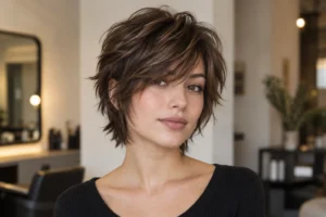 wolf cut short hair