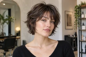 wolf cut short hair