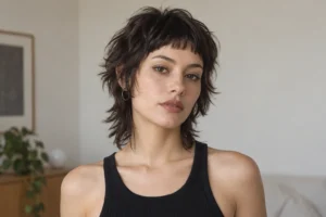 wolf cut short hair
