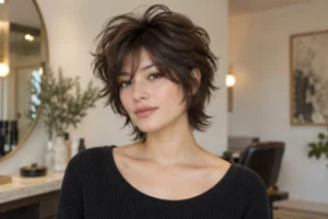 wolf cut short hair