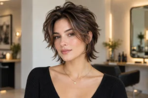 wolf cut short hair