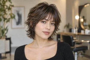 wolf cut short hair