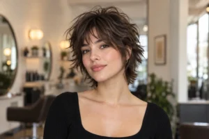 wolf cut short hair