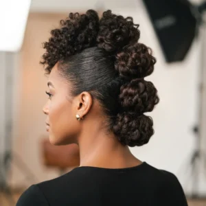 Bubble Curly Bun