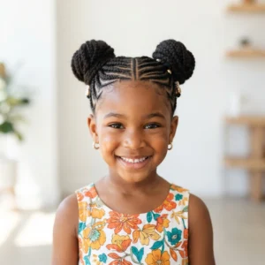 Cornrows With Two Buns