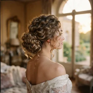 Loose Romantic Curly Bun