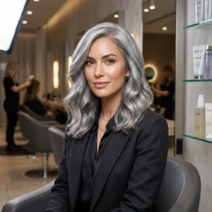 Metallic Silver Hair