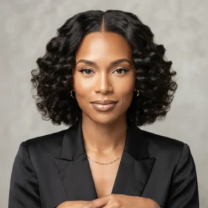 Middle-Part Curl Bob