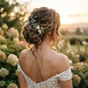 Romantic Side Curly Bun