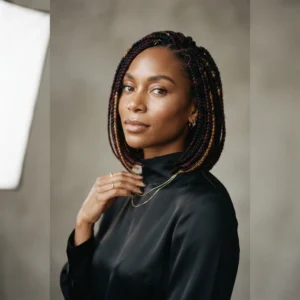 Short Braids With Color