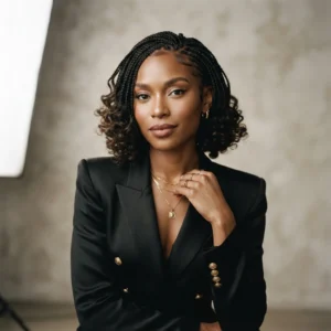 Short Braids With Curly Ends
