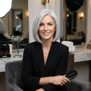 Silver Bob Hair
