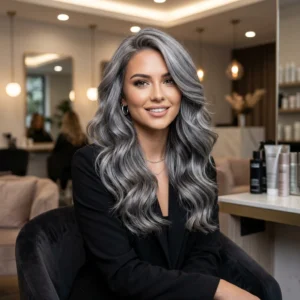 Smoky Silver Hair