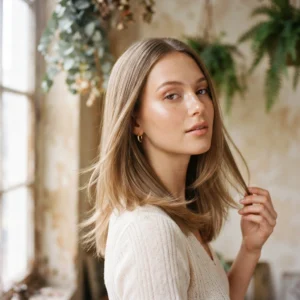 Straight Hair With Feathered Ends