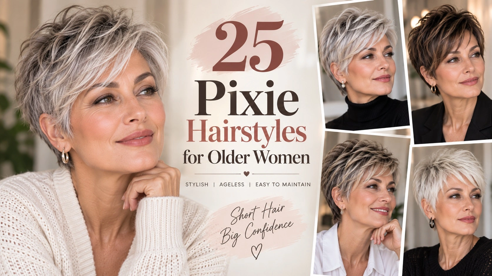 pixie hairstyles for older women